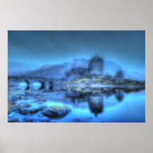 Eilean Donan Morning (borderless) Posters