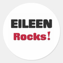Eileen Rocks Round Stickers
