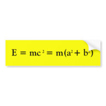 Einstein and Pythagoras bumper stickers