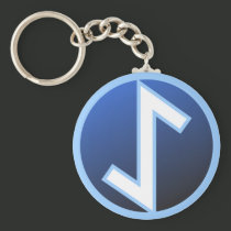Eiwaz Yew Rune keychains