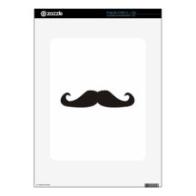 Ejemplo retro de los bigotes del gentelman calcomanía para el iPad
