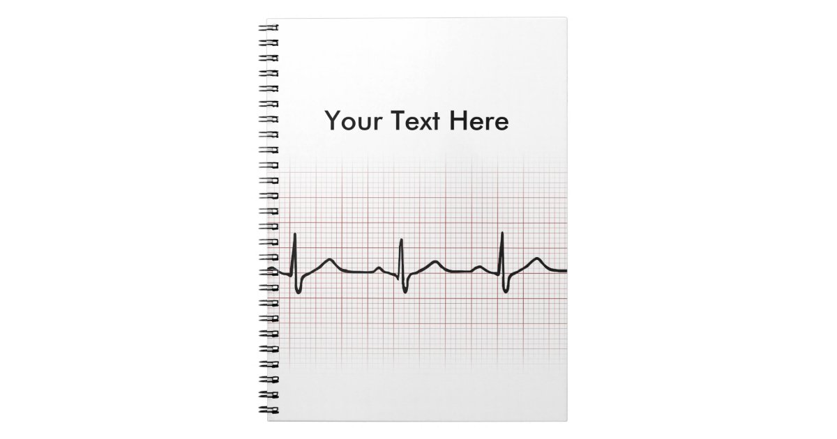ekg heartbeat on graph paper phd doctor pulse spiral spiral notebook graph paper