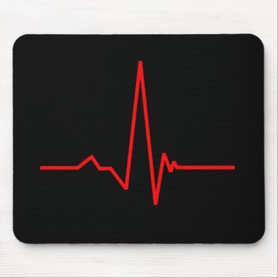 EKG MOUSE PAD by zzzeeepsdesigns