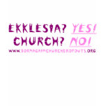Ekklesia? YES! in 2-tone red-violet t-shirts