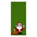 El agitar de Papá Noel Diseño De Tarjeta Publicitaria