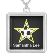 el amarillo de la estrella de fútbol personaliza a joyería