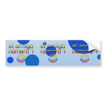 El Amigo Número 1 in Ecuadorian Flag Colors 4 Boys Bumper Stickers
