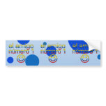El Amigo Número 1 in Ecuadorian Flag Colors 4 Boys Bumper Stickers
