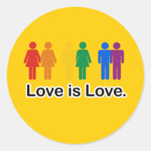El amor es amor etiquetas redondas