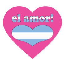 El Amor! - Love in Argentine Valentine's Day Stickers