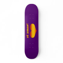 El Amor Love in Spanish Romantic Valentine's Day Skate Decks