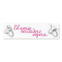 El amor verdadero espera bumper stickers