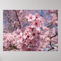El arte de la alegría imprime los flores rosados d posters