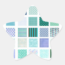 El azul ajusta el modelo de mosaico calcomanía cuadrada