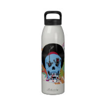 El baile del cráneo de la música del vinilo del me botellas de agua reutilizables