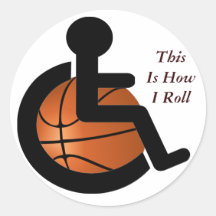 El baloncesto de silla de ruedas esto es cómo rued pegatina