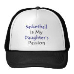 El baloncesto es la pasión de mi hija gorros bordados