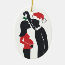 El besarse de la mamá del ornamento del embarazo ornamento para reyes magos