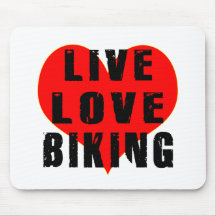 El Biking vivo del amor Tapete De Ratones