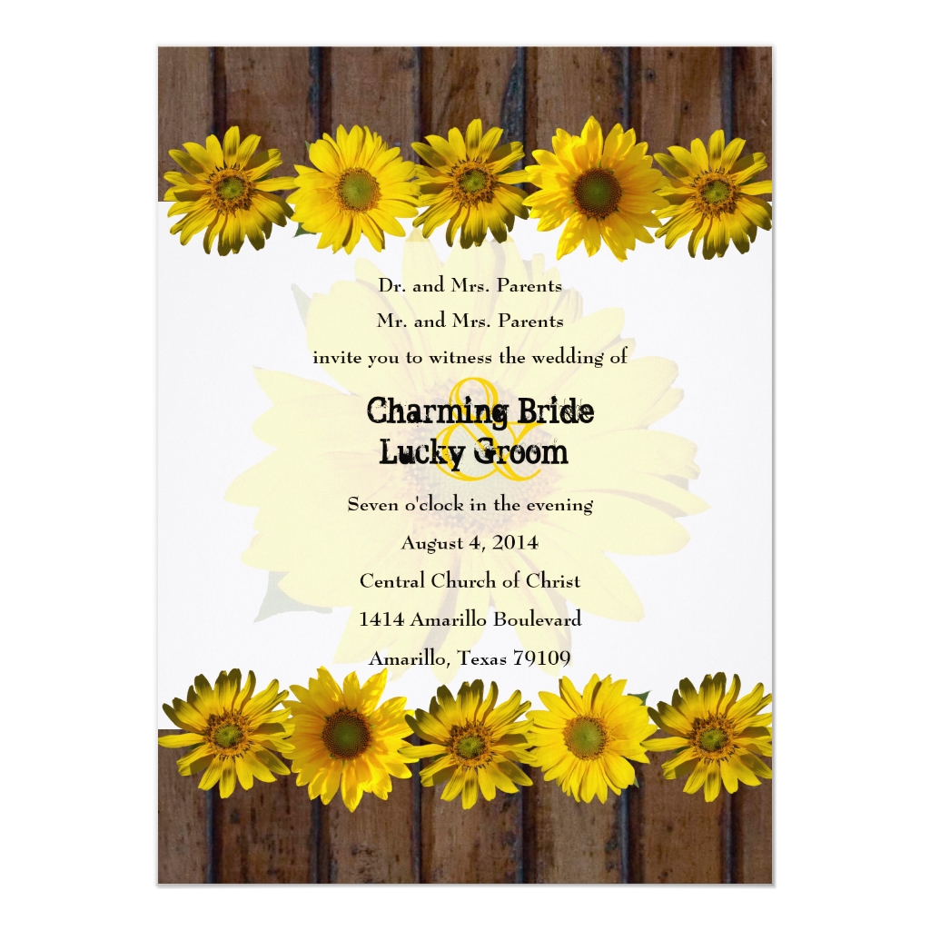 Girasol Invitaciones de boda Girasol Invitaciones de boda