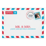 El boda del correo aéreo le agradece tarjetas