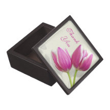 El boda rosado del tulipán le agradece caja de reg cajas de regalo de calidad