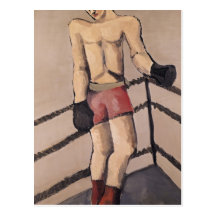 El boxeador grande tarjetas postales