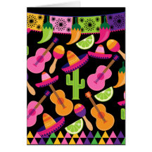 El cactus del sombrero del fiesta de la fiesta abo felicitación