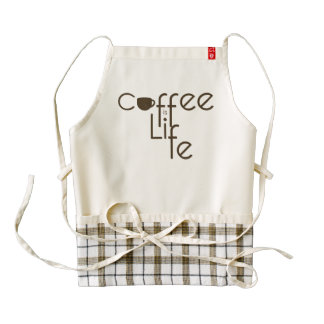 El café es vida delantal zazzle HEART