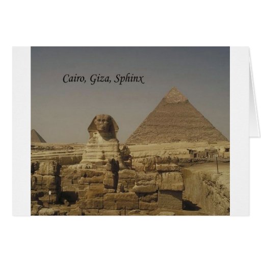 El Cairo, Giza, la esfinge (St.K.) Tarjeta