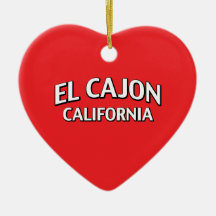 El Cajon California Christmas Ornament