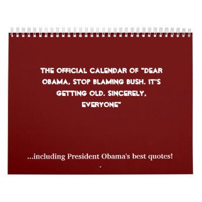 El calendario oficial de "estimado Obama, blam de El calendario oficial de "estimado Obama, blam de