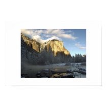 El Capitan Merced River In Snow And Shadows posters