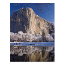 El Capitan reflects into the Merced River in 2 Postcards