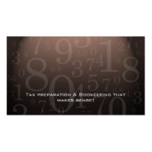 El considerar - tarjeta de visita de la contabilid