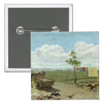 El corral (aceite en lona) pins