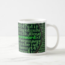 El cortar para la contraseña taza de café