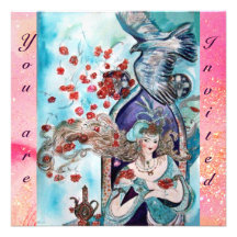 El CUENTO DE HADAS TURCO, rosa azul rojo brillante Invitaciones Personalizada