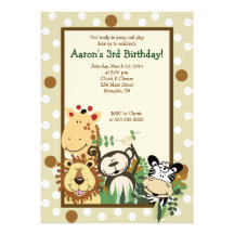 El CUMPLEAÑOS del safari de selva del EQUIPO del P Invitación Personalizada