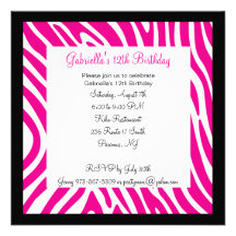 El cumpleaños rosado y blanco de los chicas de la  invitación personalizada