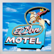 El Don Motel Day Version on Route 66 Poster
