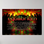 El equilibrio redacta el poster