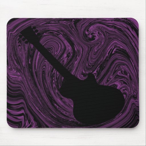 El extracto remolina guitarra Mousepad, púrpura