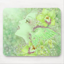 El Faery verde Mousepad Alfombrillas De Ratones