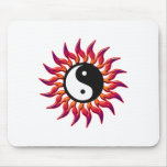 El flamear Yin Yang Sun Alfombrilla De Raton