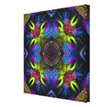 El fractal colorea la lona de arte geométrica impresion en lona