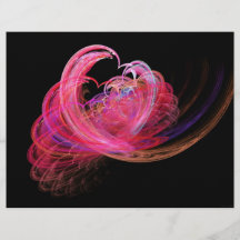 El fractal - corazón - Lets sea amigos Flyer A Todo Color