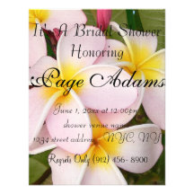 El Frangipani hawaiano de la hawaiana florece duch Invitaciones Personales