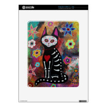 El Gato Day of the Dead Painting by Prisarts iPad Decals