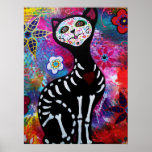 EL GATO II DAY OF THE DEAD PAINTING PRINT